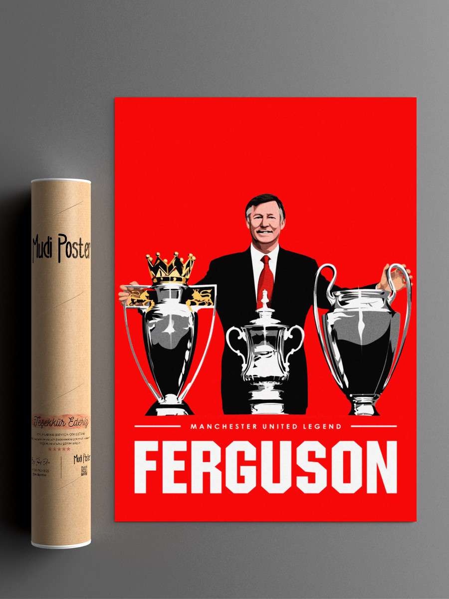 Alex Ferguson Futbol Poster Çerçevesiz Yüksek Kalite Futbolcu Duvar Poster