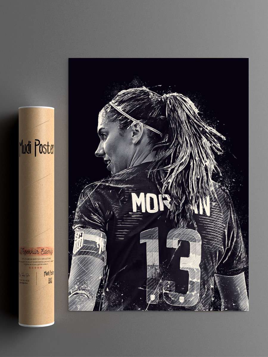Alex Morgan Futbol Poster Çerçevesiz Yüksek Kalite Futbolcu Duvar Poster