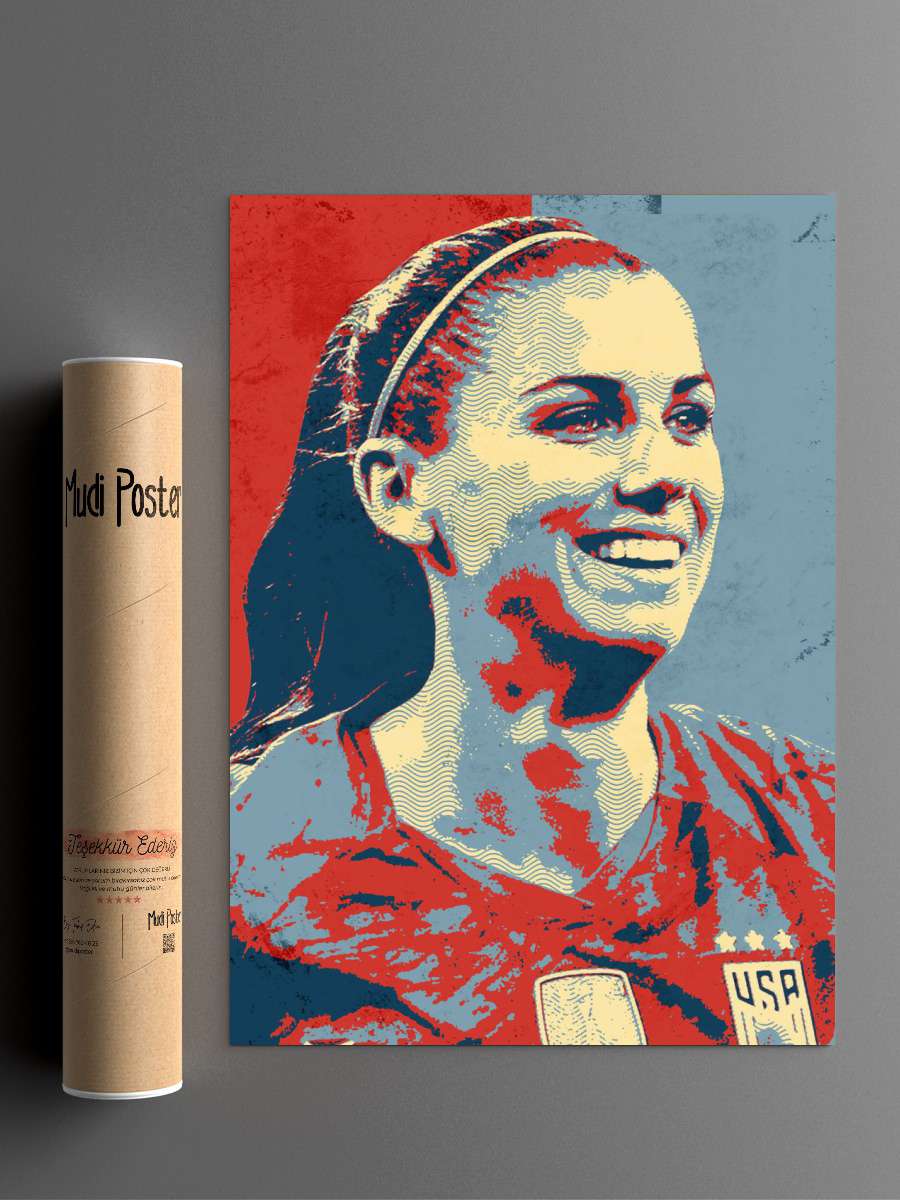 Alex Morgan Futbol Poster Çerçevesiz Yüksek Kalite Futbolcu Duvar Poster