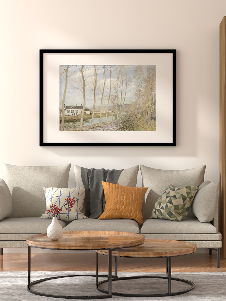 Alfred Sisley Loing Canal Tablo Sanatsal Ünlü Ressam Poster Çerçevesiz Yüksek Kalite Poster
