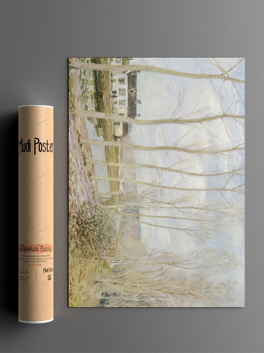Alfred Sisley Loing Canal Tablo Sanatsal Ünlü Ressam Poster Çerçevesiz Yüksek Kalite Poster