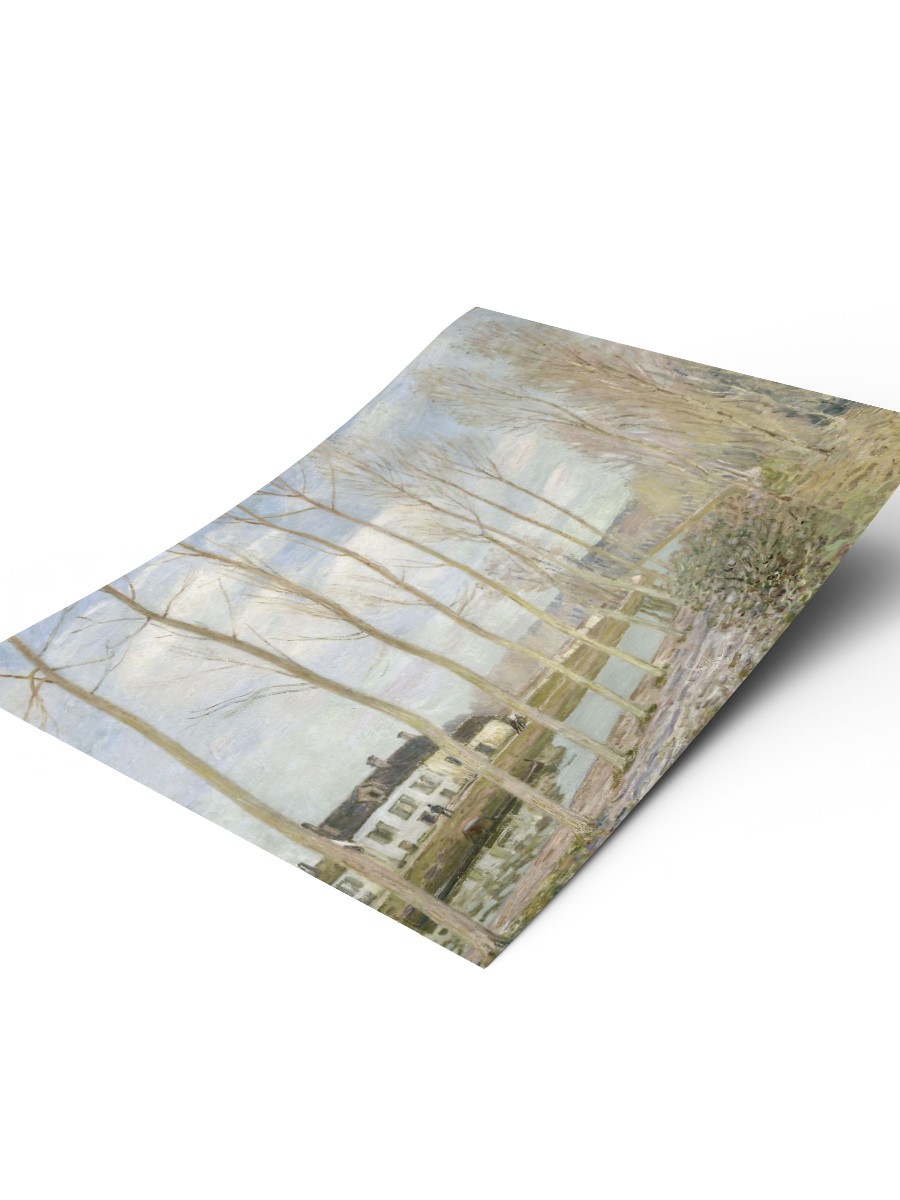 Alfred Sisley Loing Canal Tablo Sanatsal Ünlü Ressam Poster Çerçevesiz Yüksek Kalite Poster