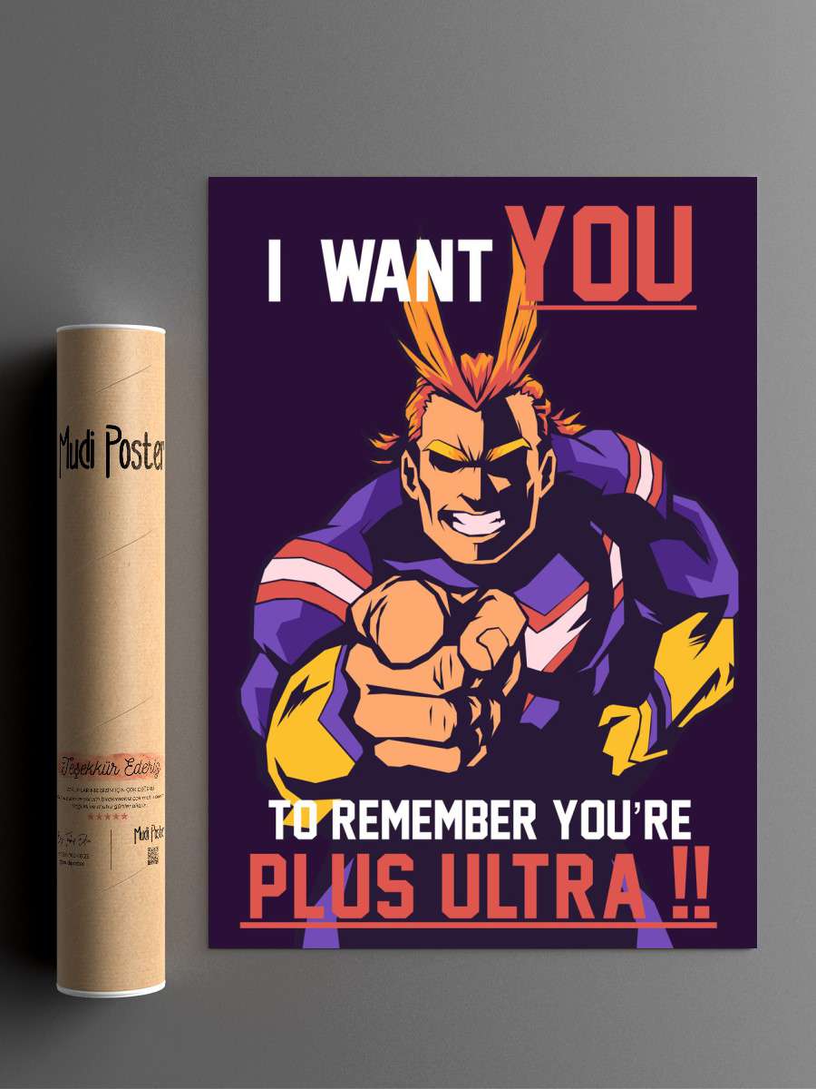 all might i want you Anime Poster Çerçevesiz Yüksek Kalite Anime Duvar Poster