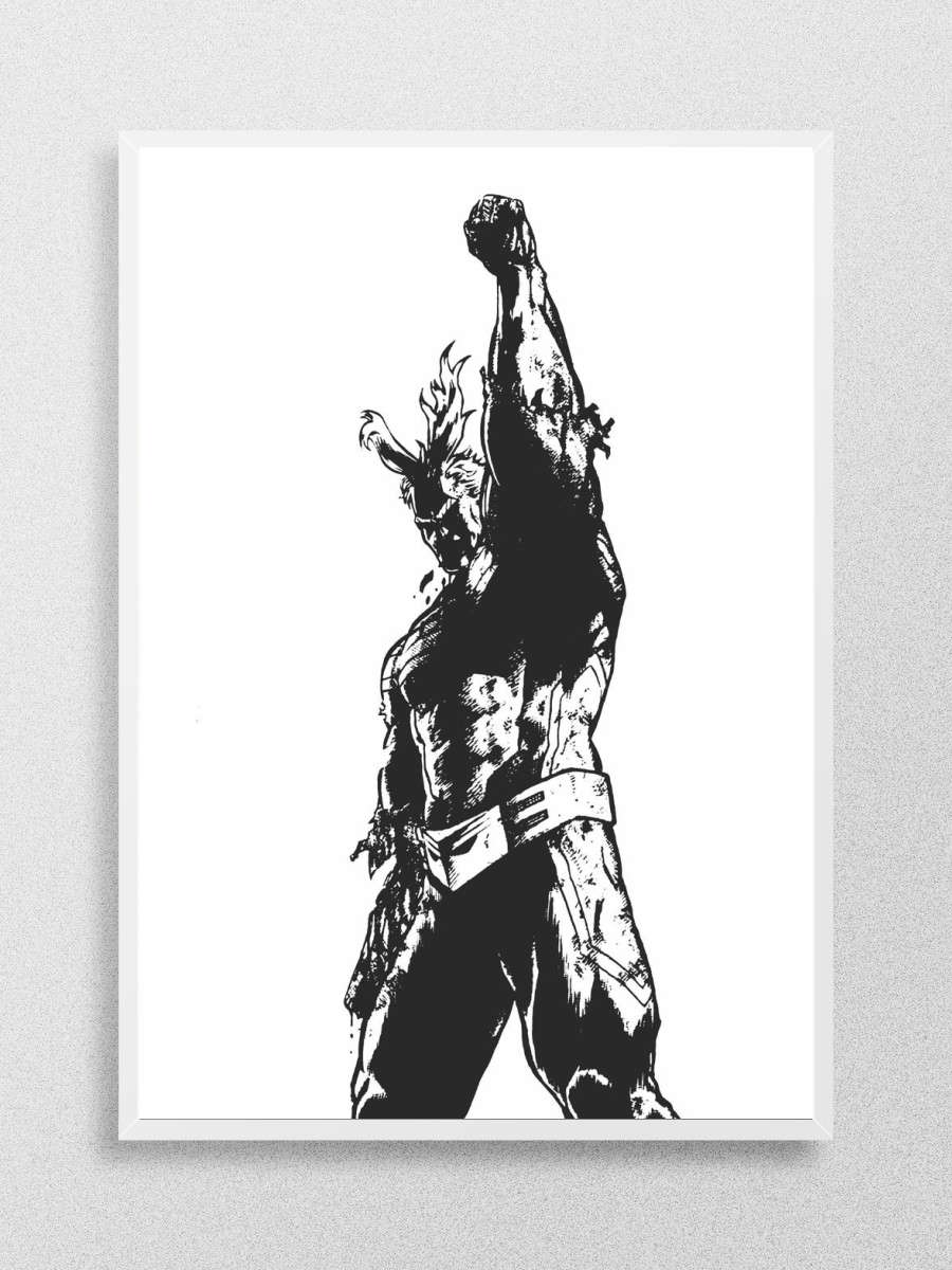 All Might Anime Poster Çerçevesiz Yüksek Kalite Anime Duvar Poster