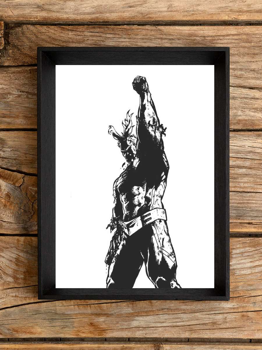 All Might Anime Poster Çerçevesiz Yüksek Kalite Anime Duvar Poster