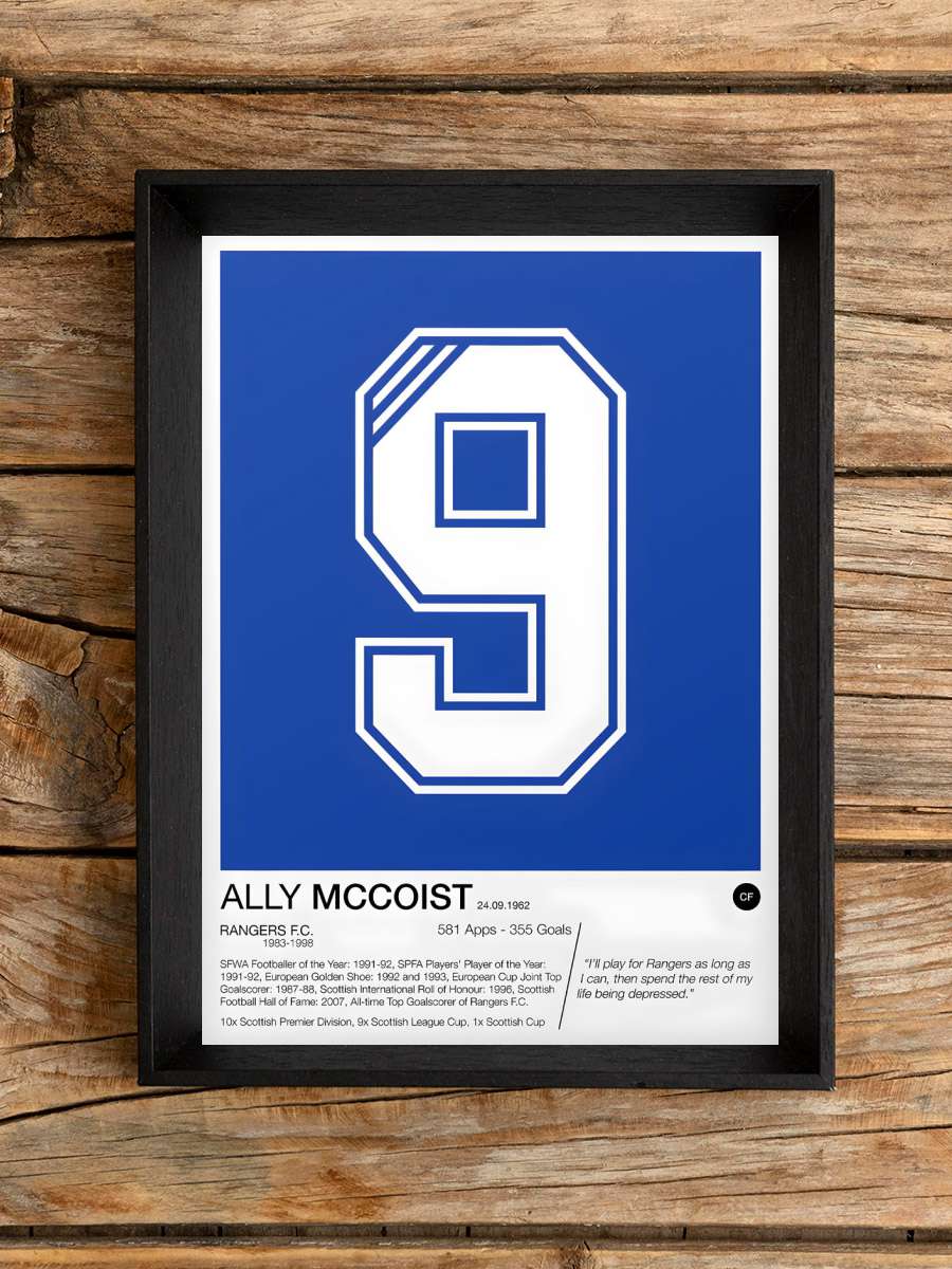 Ally McCoist Futbol Poster Çerçevesiz Yüksek Kalite Futbolcu Duvar Poster