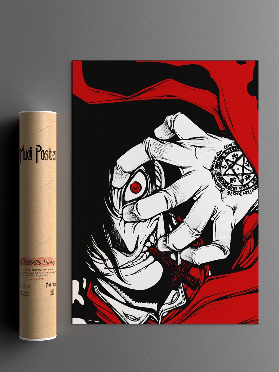 Alucard Anime Poster Çerçevesiz Yüksek Kalite Anime Duvar Poster