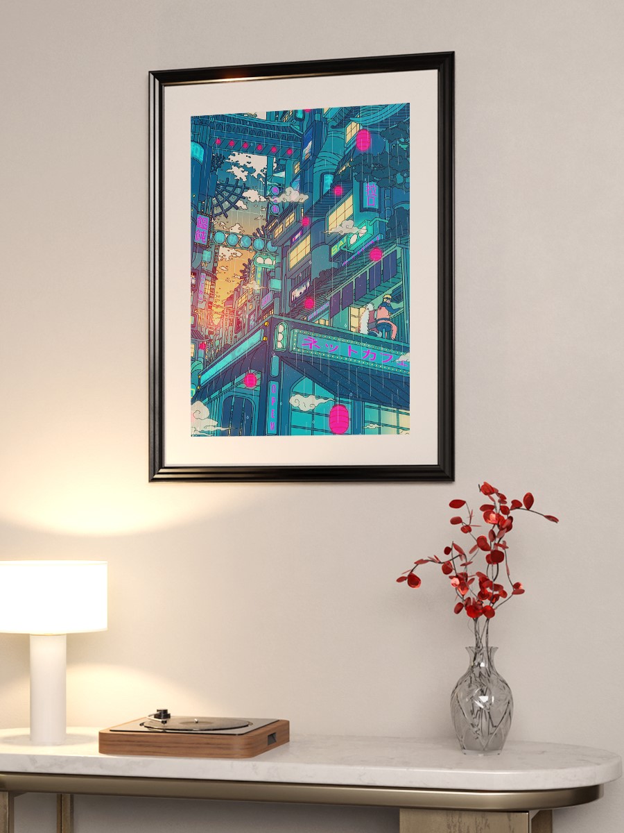 Amegakure Anime Poster Çerçevesiz Yüksek Kalite Anime Duvar Poster