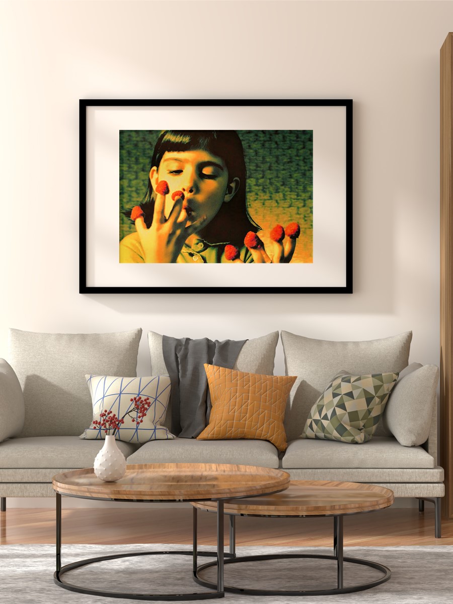Amelie Strawberries Poster, Çerçevesiz Tv Film Poster