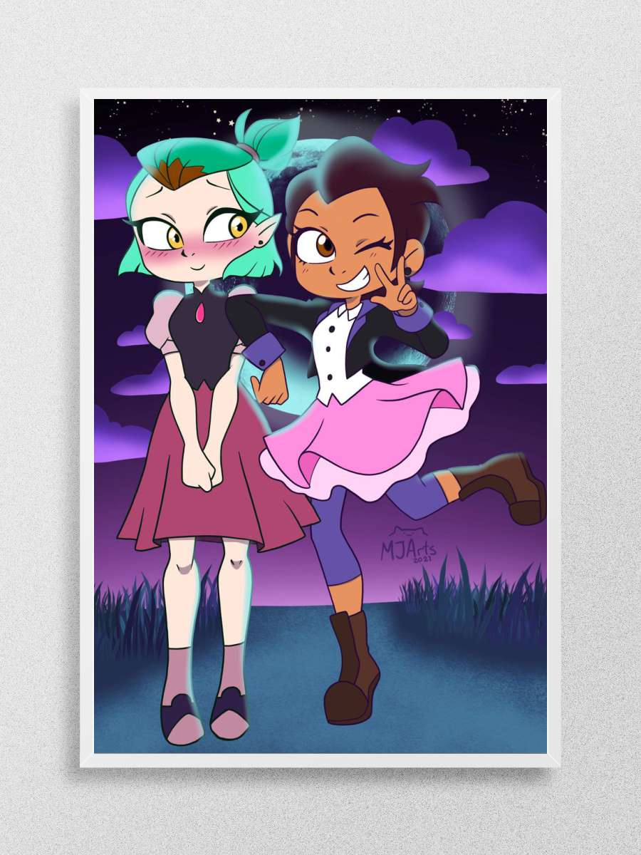 Amity and Luz Anime Poster Çerçevesiz Yüksek Kalite Anime Duvar Poster