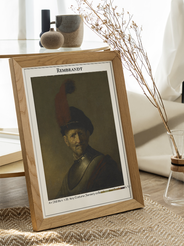 Rembrandt An Old Man in Military Costume (formerly called Portrait of Rembrandt's Father) Poster