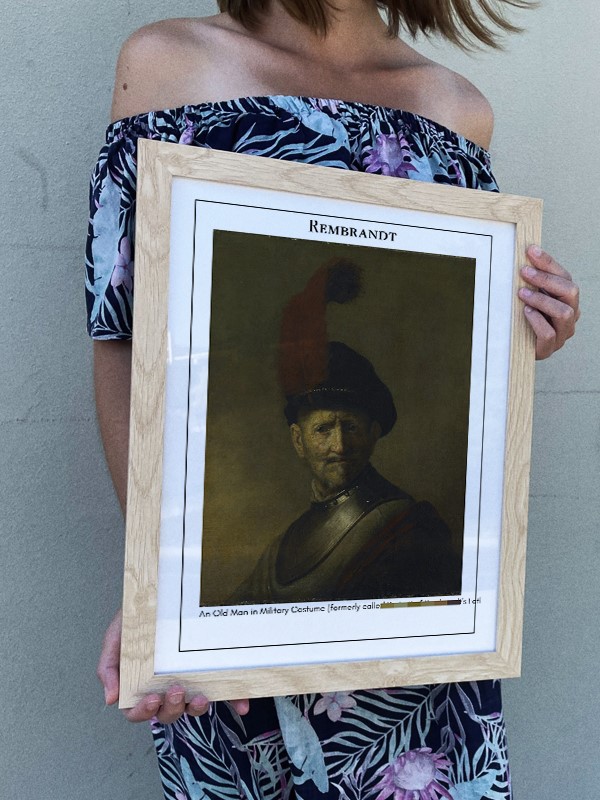 Rembrandt An Old Man in Military Costume (formerly called Portrait of Rembrandt's Father) Poster