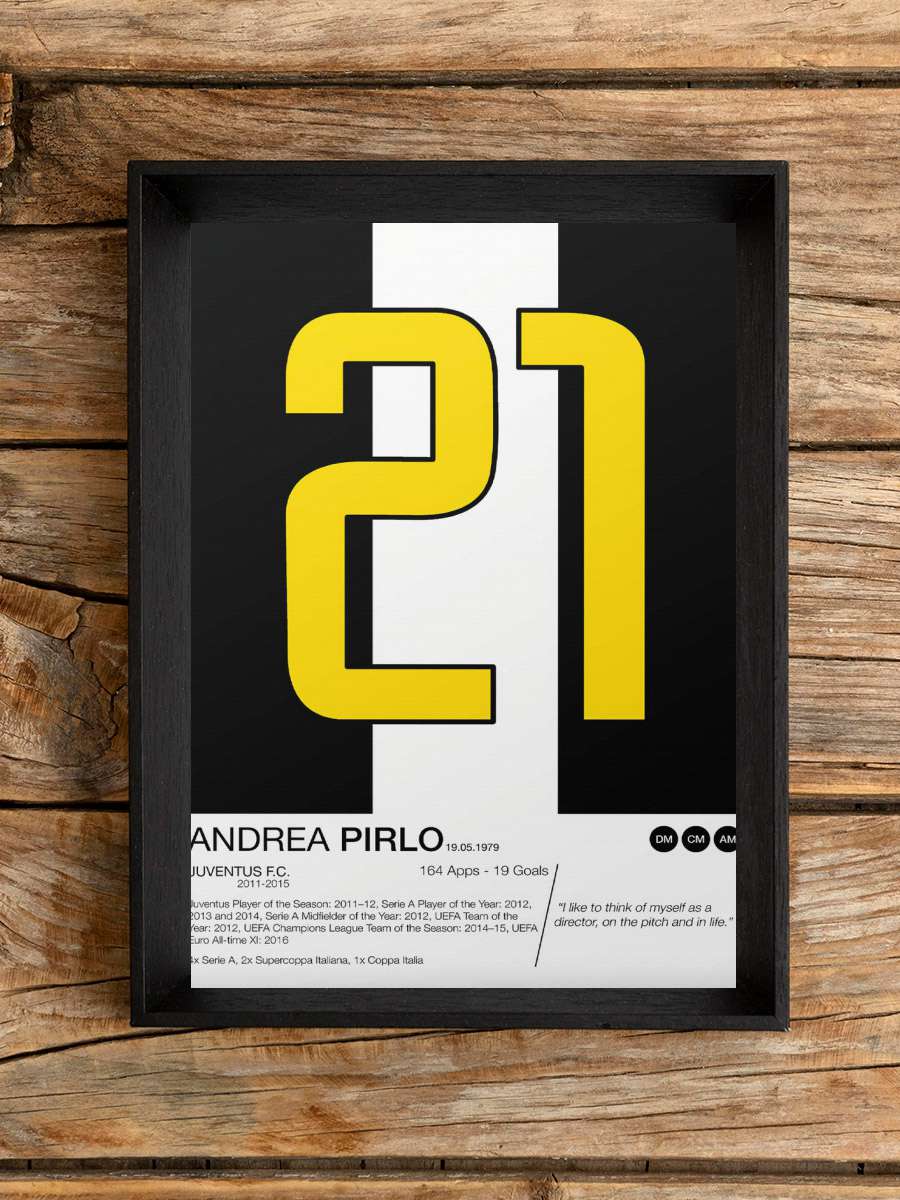 Andrea Pirlo Futbol Poster Çerçevesiz Yüksek Kalite Futbolcu Duvar Poster