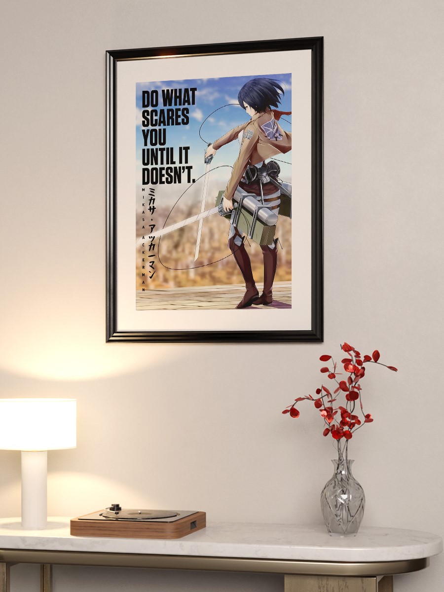 Anime Attack Titan Mikasa Anime Poster Çerçevesiz Yüksek Kalite Anime Duvar Poster