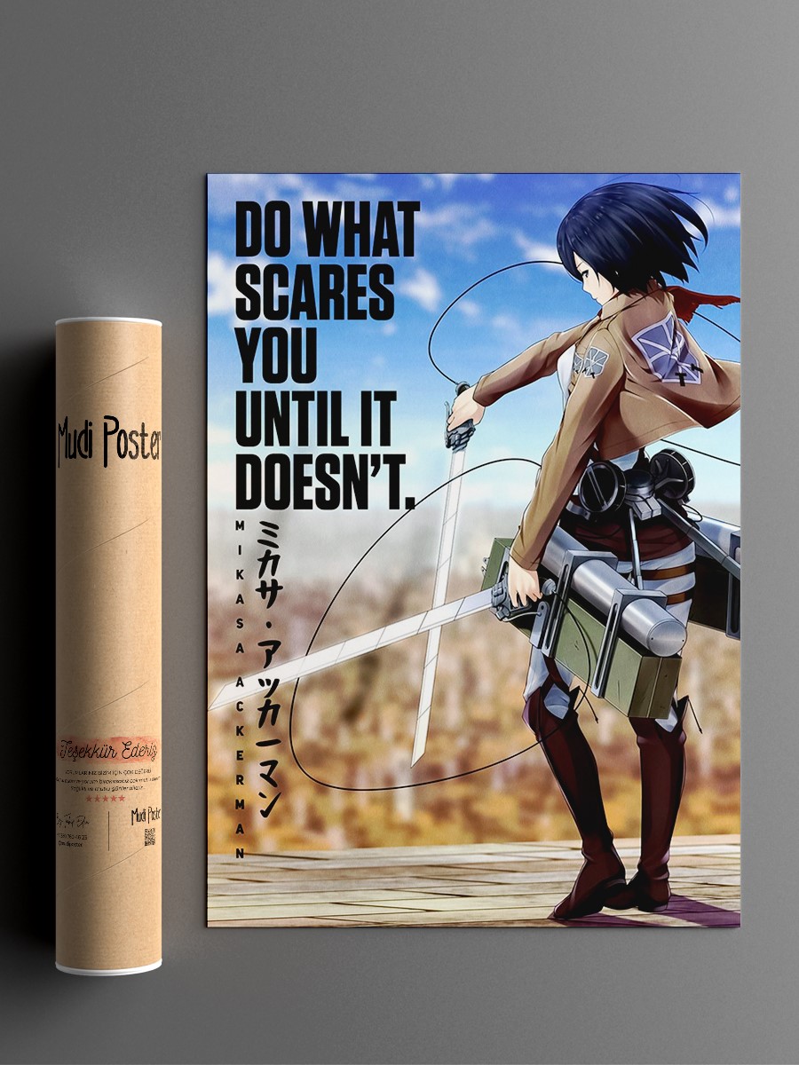 Anime Attack Titan Mikasa Anime Poster Çerçevesiz Yüksek Kalite Anime Duvar Poster