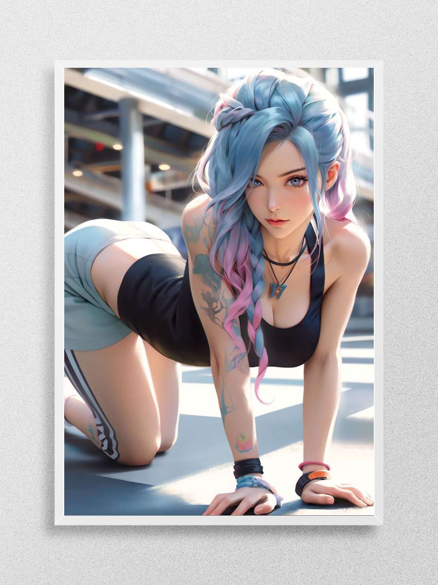 Anime Fitness Girl Anime Poster Çerçevesiz Yüksek Kalite Anime Duvar Poster