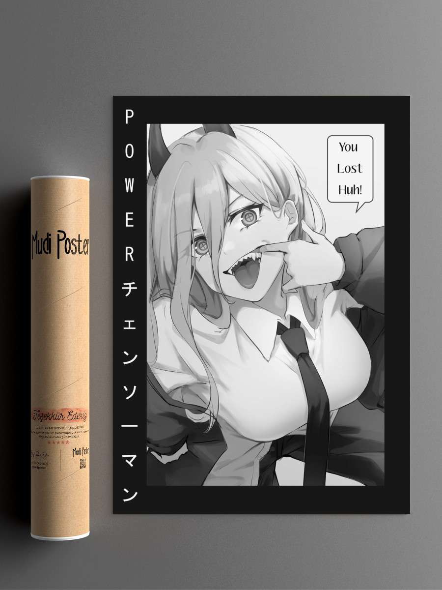 Anime Girl Power Anime Poster Çerçevesiz Yüksek Kalite Anime Duvar Poster