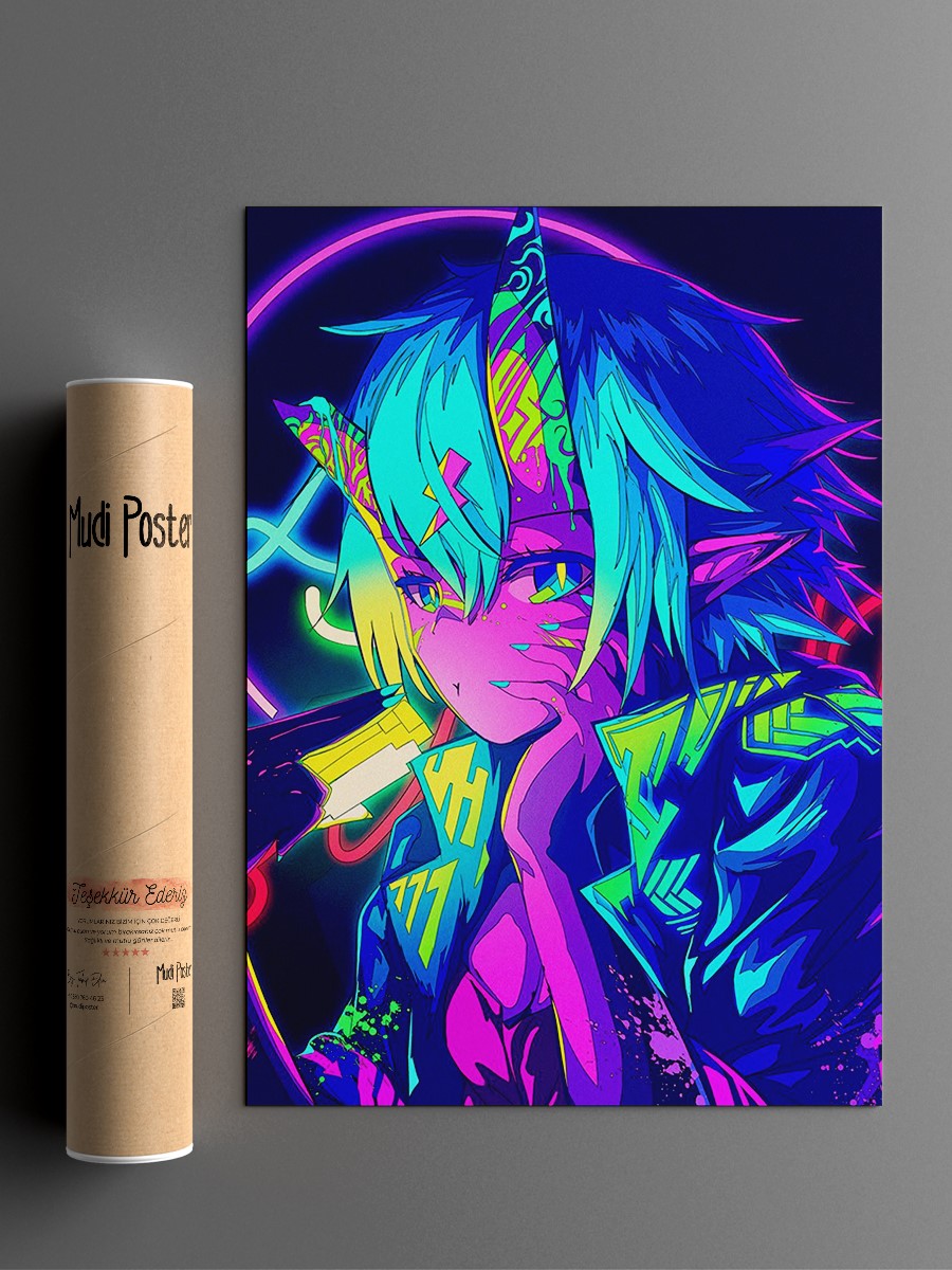 anime retro 80s Anime Poster Çerçevesiz Yüksek Kalite Anime Duvar Poster