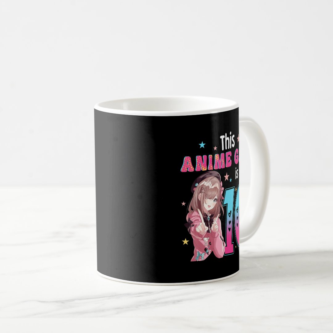 10 Years Old Girl Kawaii Gifts Anime Girl 10th Bir Coffee Mug Anime Kupa Bardak Modern Anime Baskılı Kupa