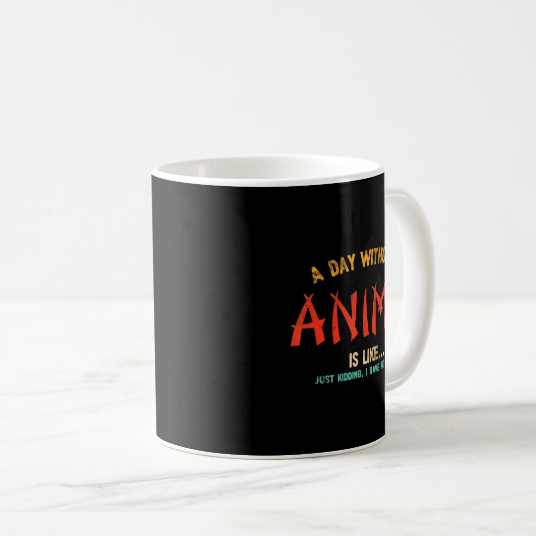 A Day Without Anime Merch Japanese Gifts For Girls Coffee Mug Anime Kupa Bardak Modern Anime Baskılı Kupa