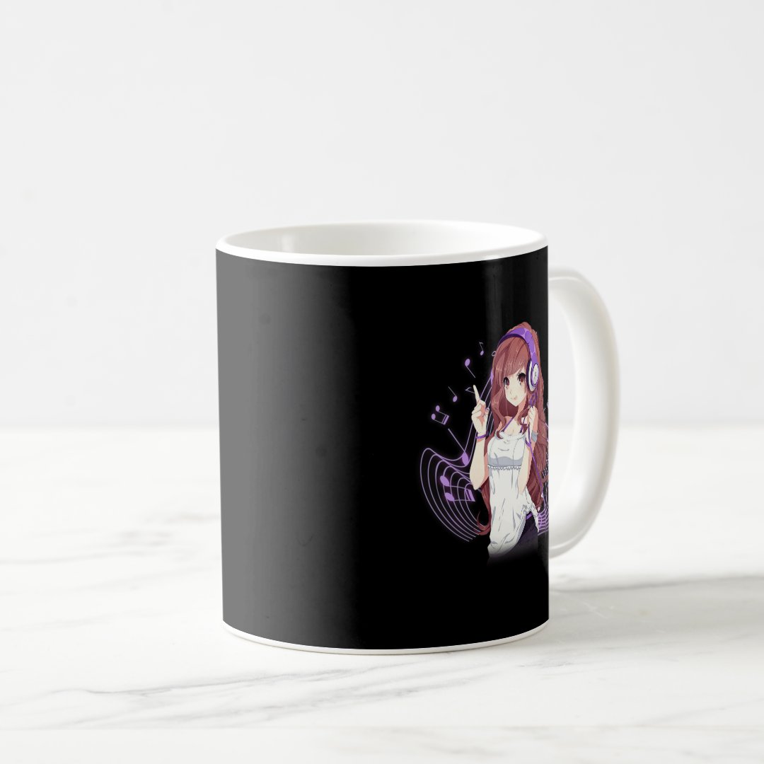Anime and Music Merch Kawaii Manga Otaku for Teens Coffee Mug Anime Kupa Bardak Modern Anime Baskılı Kupa