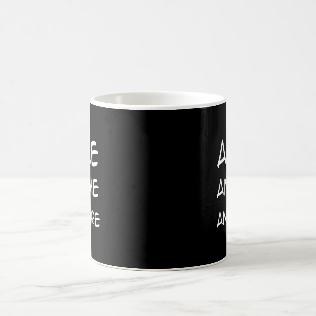 Anime Anytime Anywhere Fun Anime Boys Teens Men  Coffee Mug Anime Kupa Bardak Modern Anime Baskılı Kupa