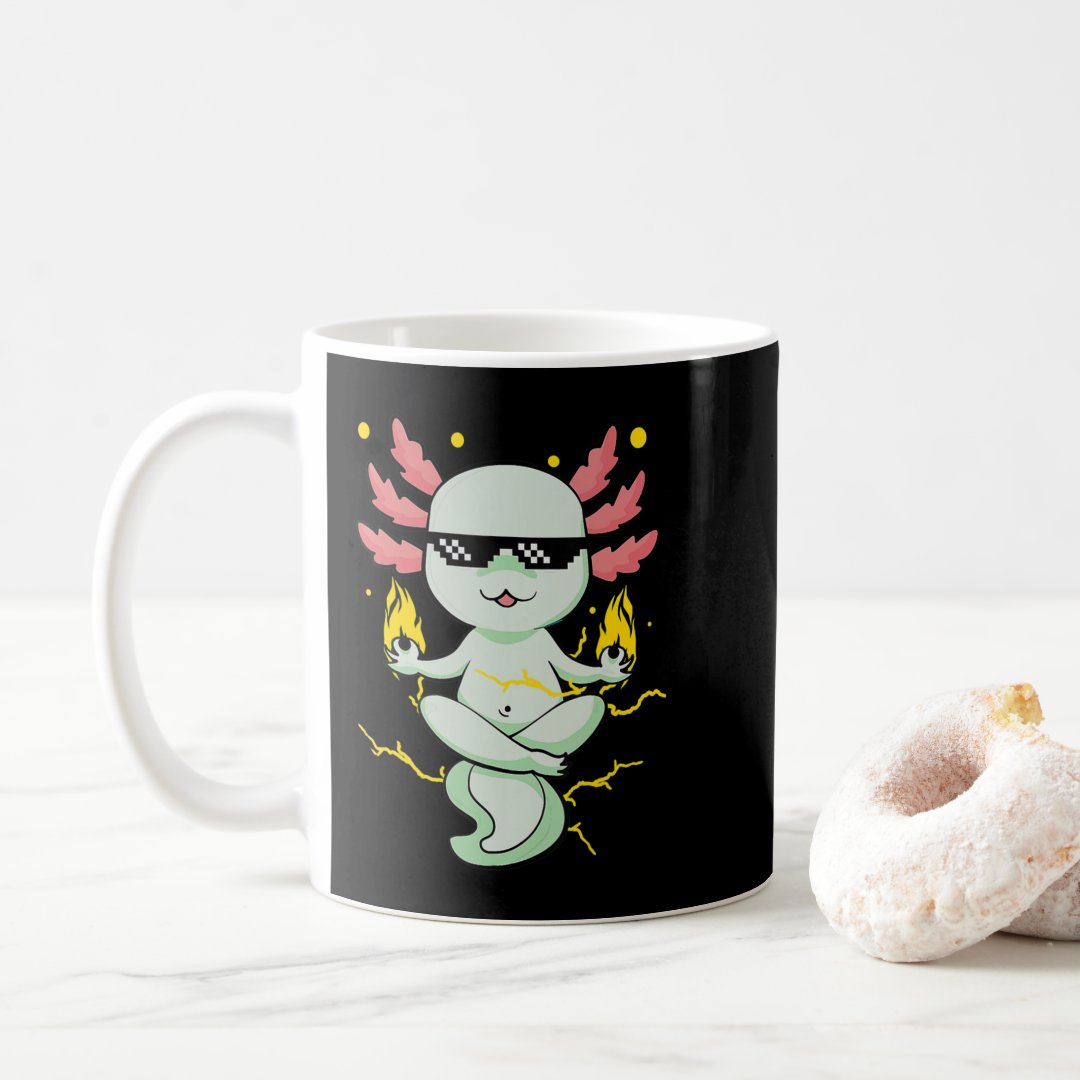 Anime Axolotl Waifu Who Love Anime Ramen And Sketc Coffee Mug Anime Kupa Bardak Modern Anime Baskılı Kupa