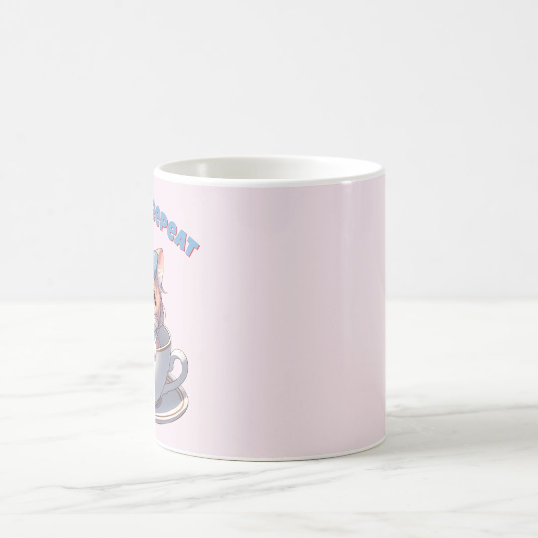 Anime Cat Sip Purr Repeat Coffee Mug Anime Kupa Bardak Modern Anime Baskılı Kupa