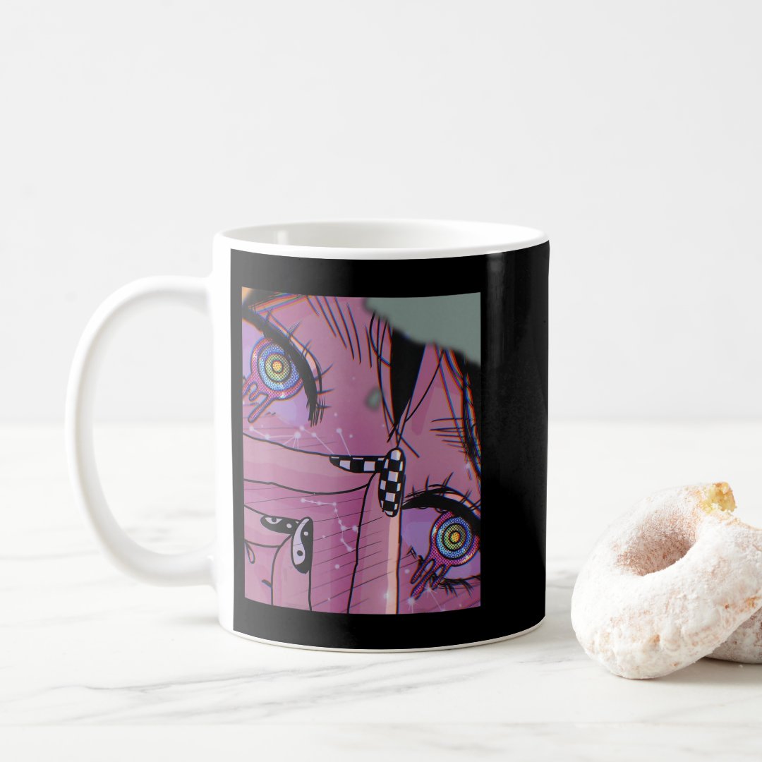 Anime Eyes Pastel Kawaii Girl Aesthetic Japanese O Coffee Mug Anime Kupa Bardak Modern Anime Baskılı Kupa