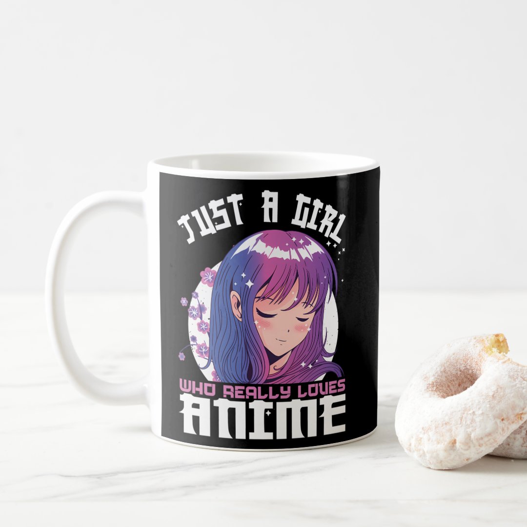 Anime Forn Just A Who Loves Anime Coffee Mug Anime Kupa Bardak Modern Anime Baskılı Kupa