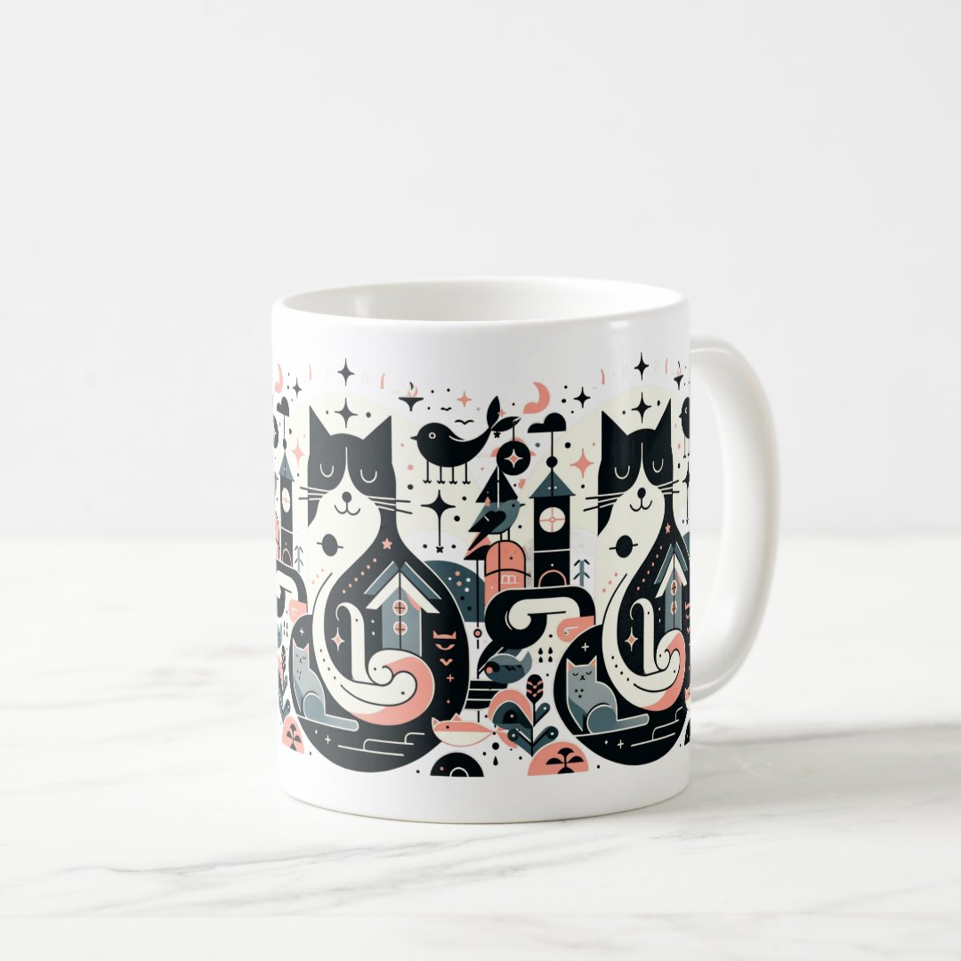 Anime funny cat Mug Anime Kupa Bardak Modern Anime Baskılı Kupa