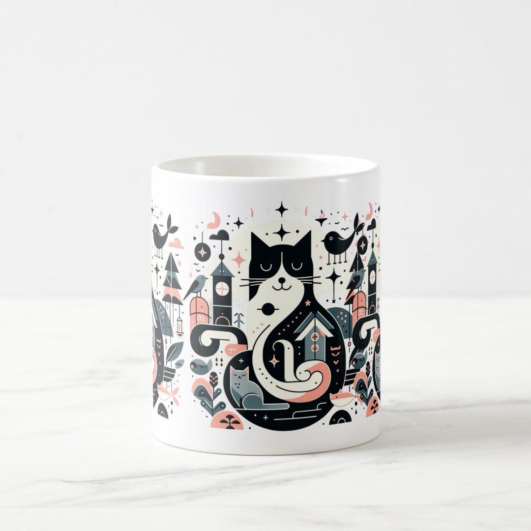 Anime funny cat Mug Anime Kupa Bardak Modern Anime Baskılı Kupa