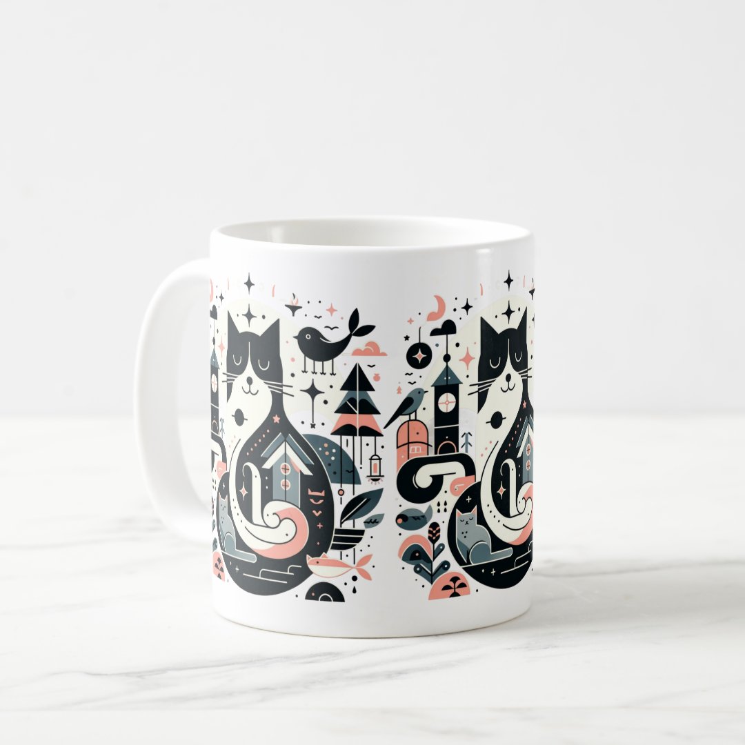 Anime funny cat Mug Anime Kupa Bardak Modern Anime Baskılı Kupa