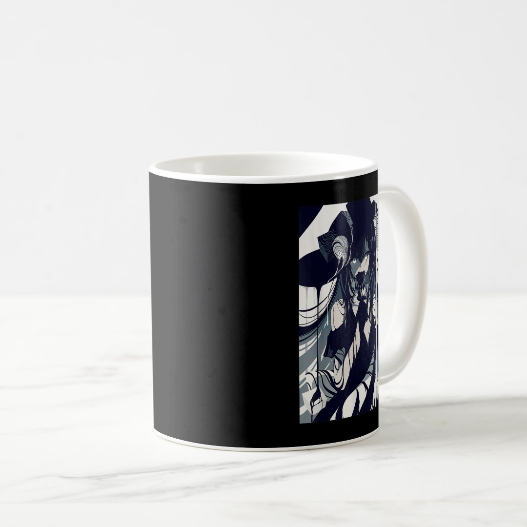 Anime Girl Gothic Aesthetic Waifu Grunge Horror Ma Coffee Mug Anime Kupa Bardak Modern Anime Baskılı Kupa
