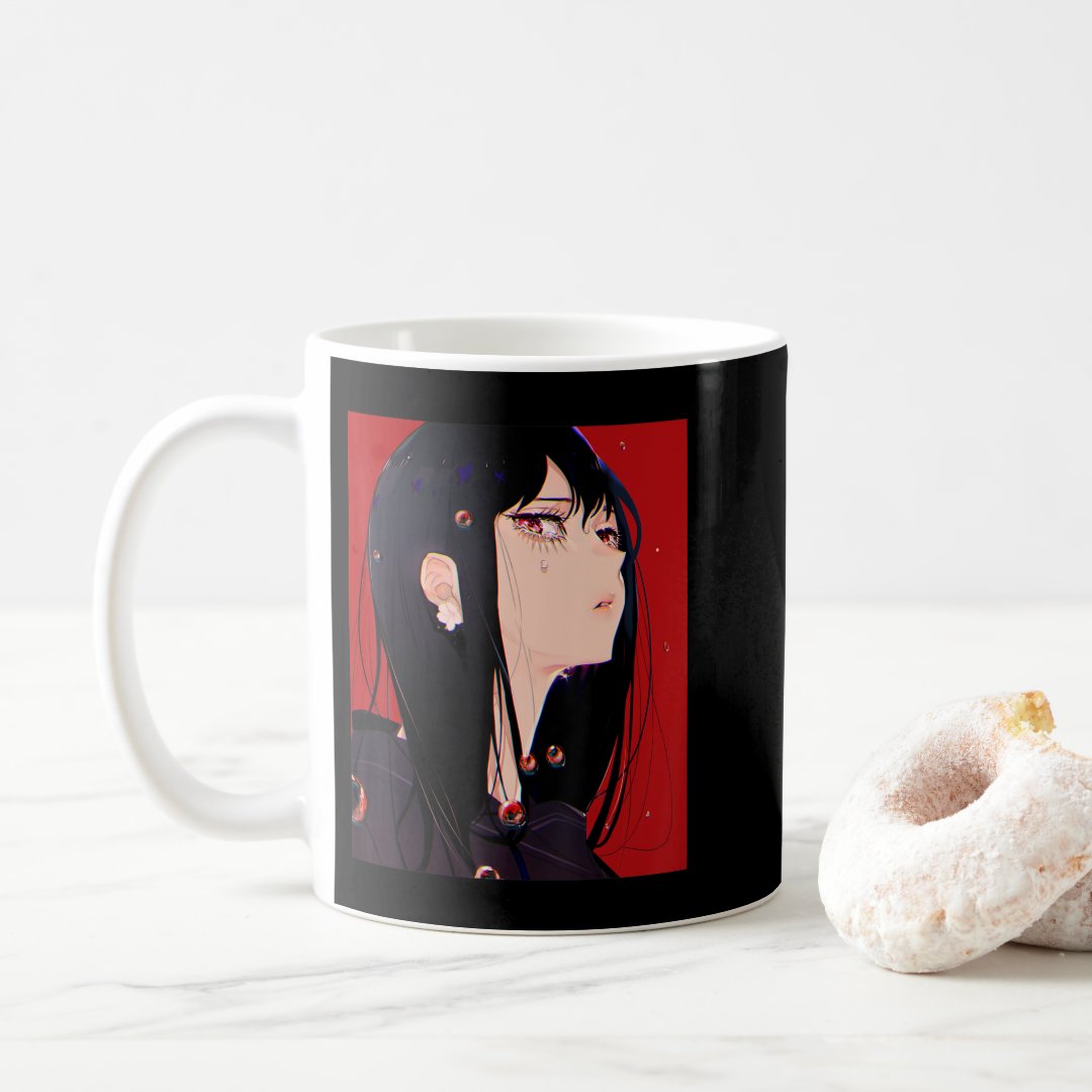 Anime Girl Kawaii Waifu Aesthetic Japanese Manga O Coffee Mug Anime Kupa Bardak Modern Anime Baskılı Kupa