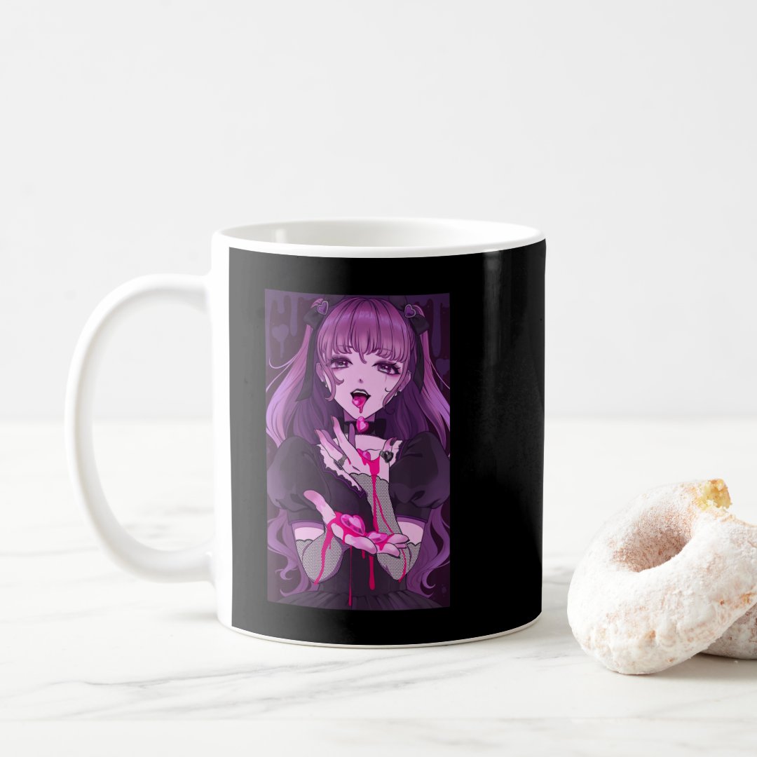 Anime Girl Kawaii Waifu Aesthetic Japanese Otaku 8 Coffee Mug Anime Kupa Bardak Modern Anime Baskılı Kupa