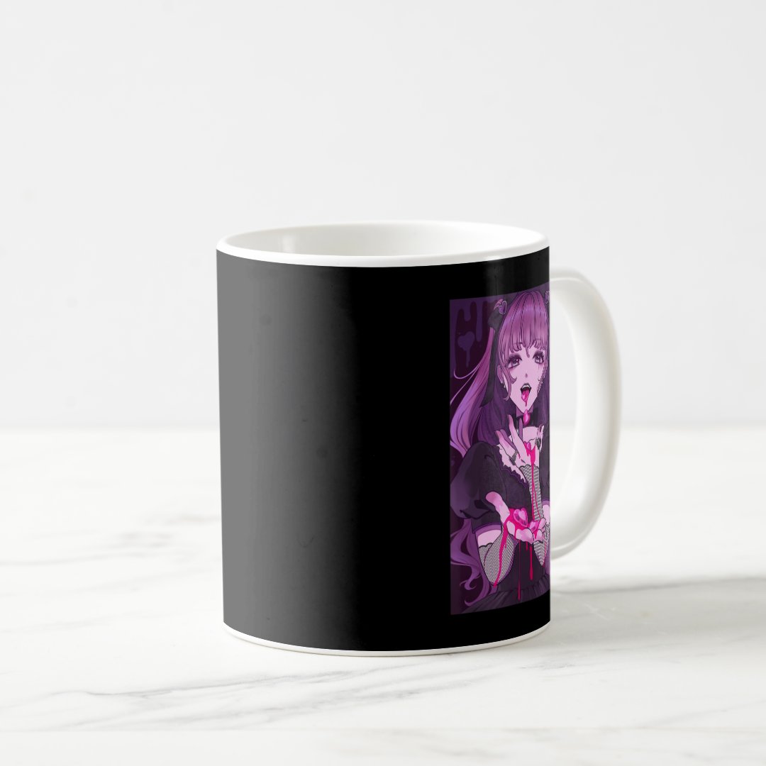 Anime Girl Kawaii Waifu Aesthetic Japanese Otaku 8 Coffee Mug Anime Kupa Bardak Modern Anime Baskılı Kupa