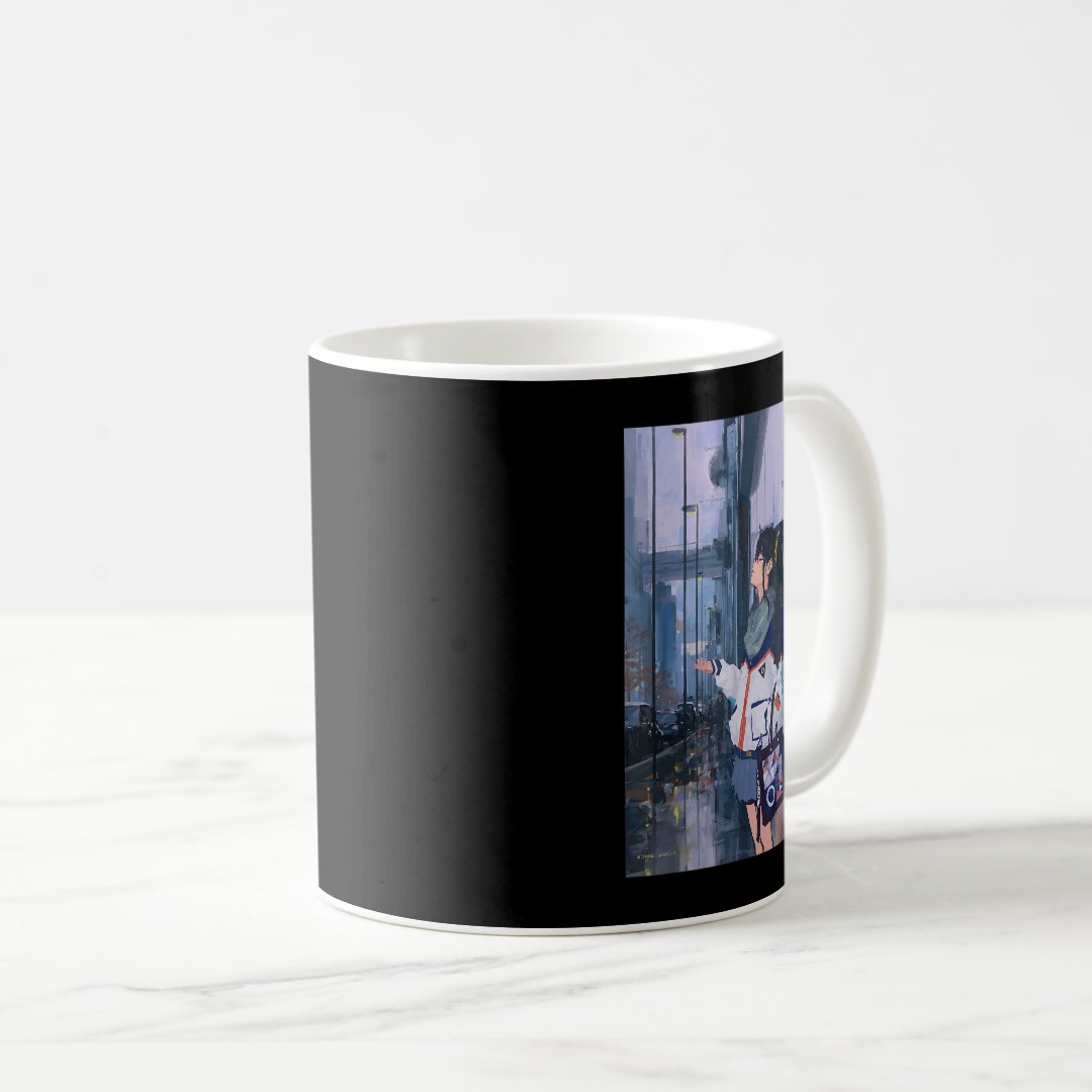 Anime Girl Kawaii Waifu Aesthetic Japanese Otaku Coffee Mug Anime Kupa Bardak Modern Anime Baskılı Kupa