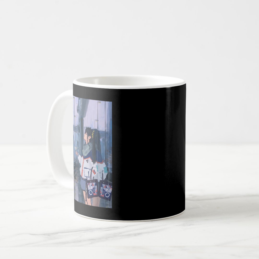 Anime Girl Kawaii Waifu Aesthetic Japanese Otaku Coffee Mug Anime Kupa Bardak Modern Anime Baskılı Kupa