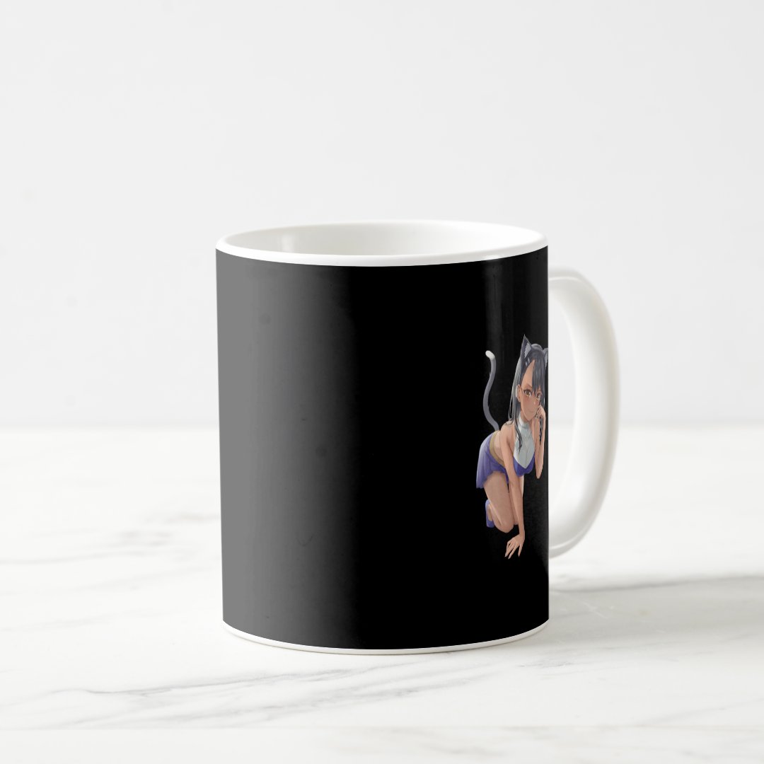 Anime girl Nagatoro sexy hentai anime catgirl Stic Coffee Mug Anime Kupa Bardak Modern Anime Baskılı Kupa
