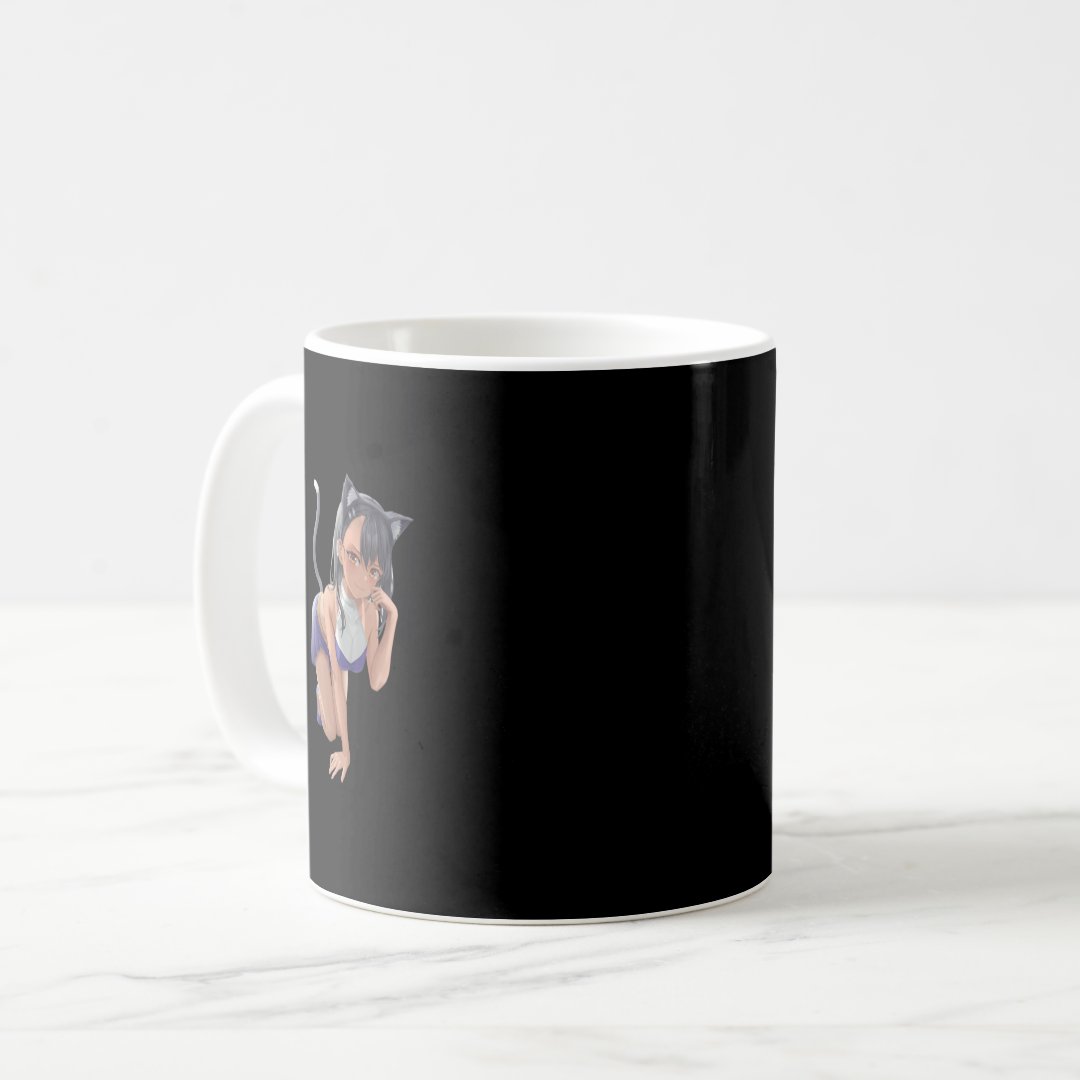 Anime girl Nagatoro sexy hentai anime catgirl Stic Coffee Mug Anime Kupa Bardak Modern Anime Baskılı Kupa