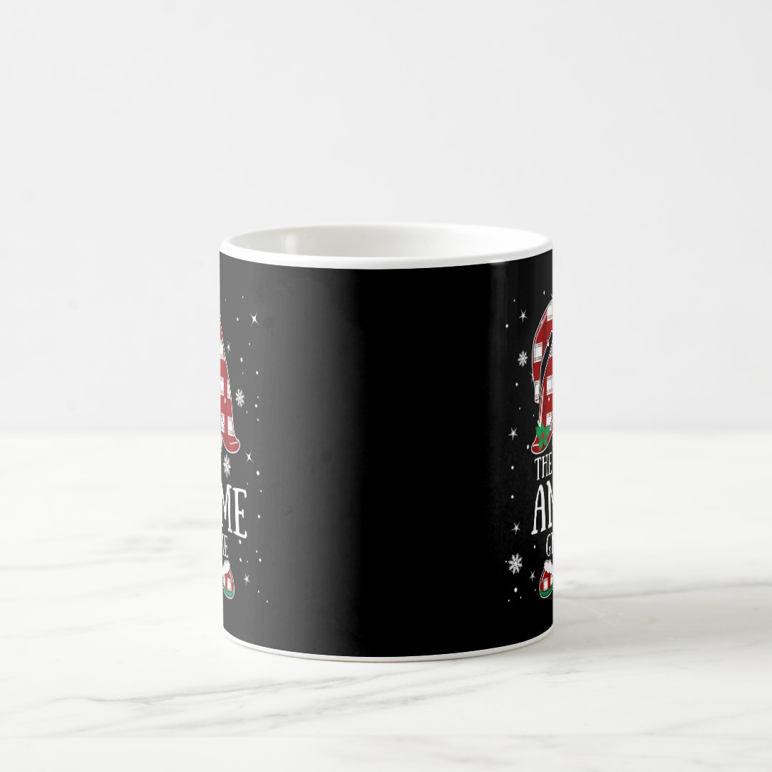 Anime Gnome Buffalo Plaid Matching Family Christma Coffee Mug Anime Kupa Bardak Modern Anime Baskılı Kupa