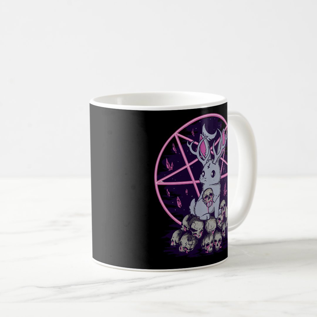 Anime Kawaii Baphomet Pastel Goth Emo Punk Jackalo Coffee Mug Anime Kupa Bardak Modern Anime Baskılı Kupa