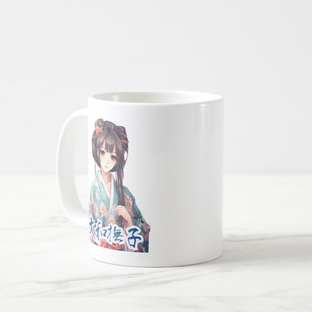 Anime Kimono Girl Coffee Mug Anime Kupa Bardak Modern Anime Baskılı Kupa