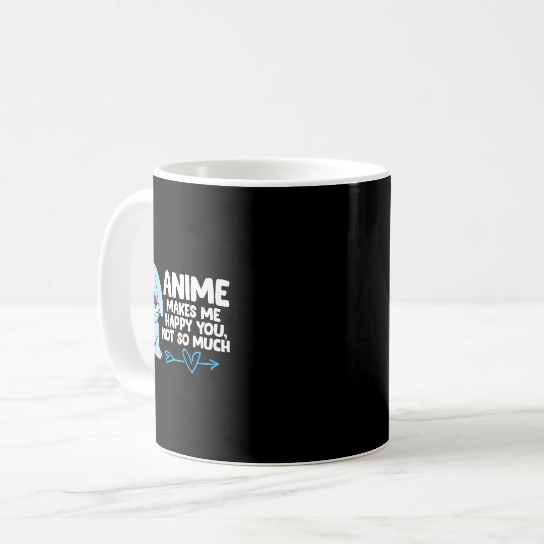 Anime Makes Me Happy You  Coffee Mug Anime Kupa Bardak Modern Anime Baskılı Kupa