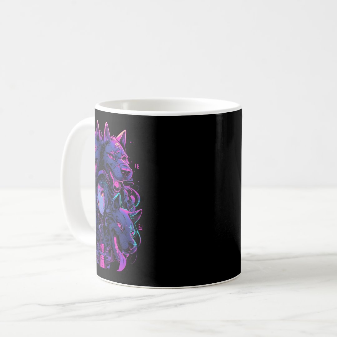 Anime Manga Cyberpunk Aesthetic Techwear Harajuku  Coffee Mug Anime Kupa Bardak Modern Anime Baskılı Kupa