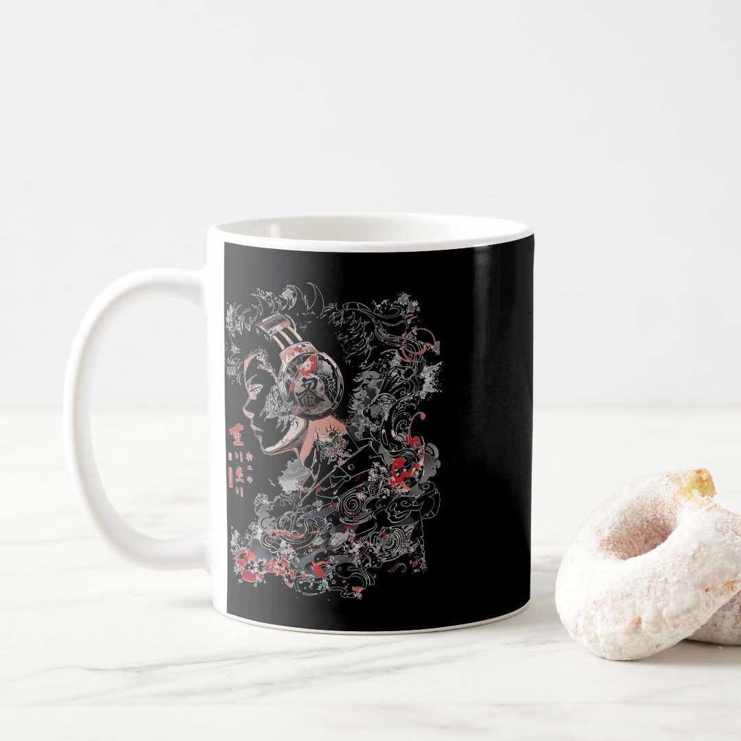 Anime Manga Graphic Headphone Art Anime  Coffee Mug Anime Kupa Bardak Modern Anime Baskılı Kupa - En İyi Fiyatlarla