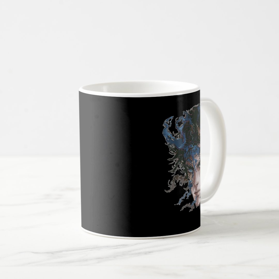 Anime Manga Motif Blue-eyes Art Anime  Coffee Mug Anime Kupa Bardak Modern Anime Baskılı Kupa