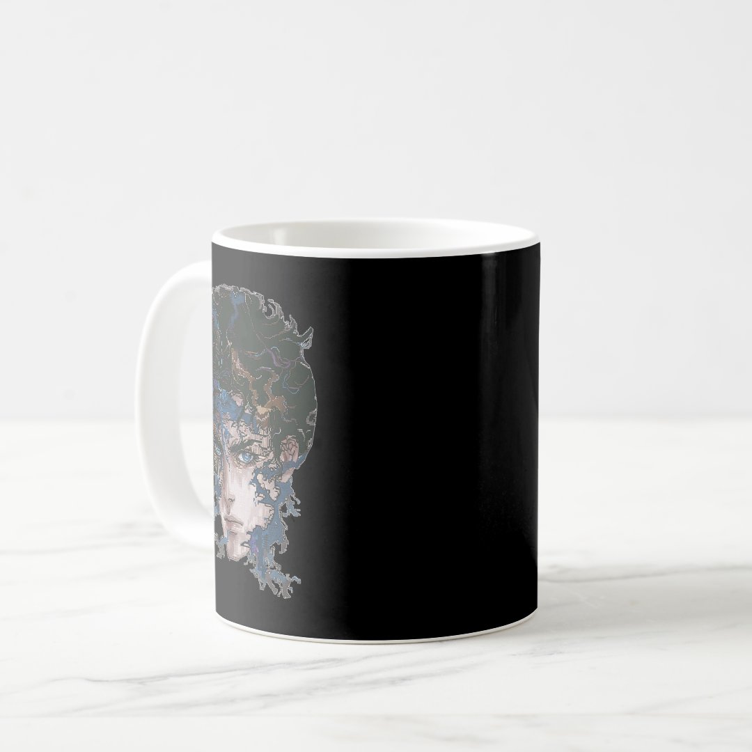 Anime Manga Motif Blue-eyes Art Anime  Coffee Mug Anime Kupa Bardak Modern Anime Baskılı Kupa