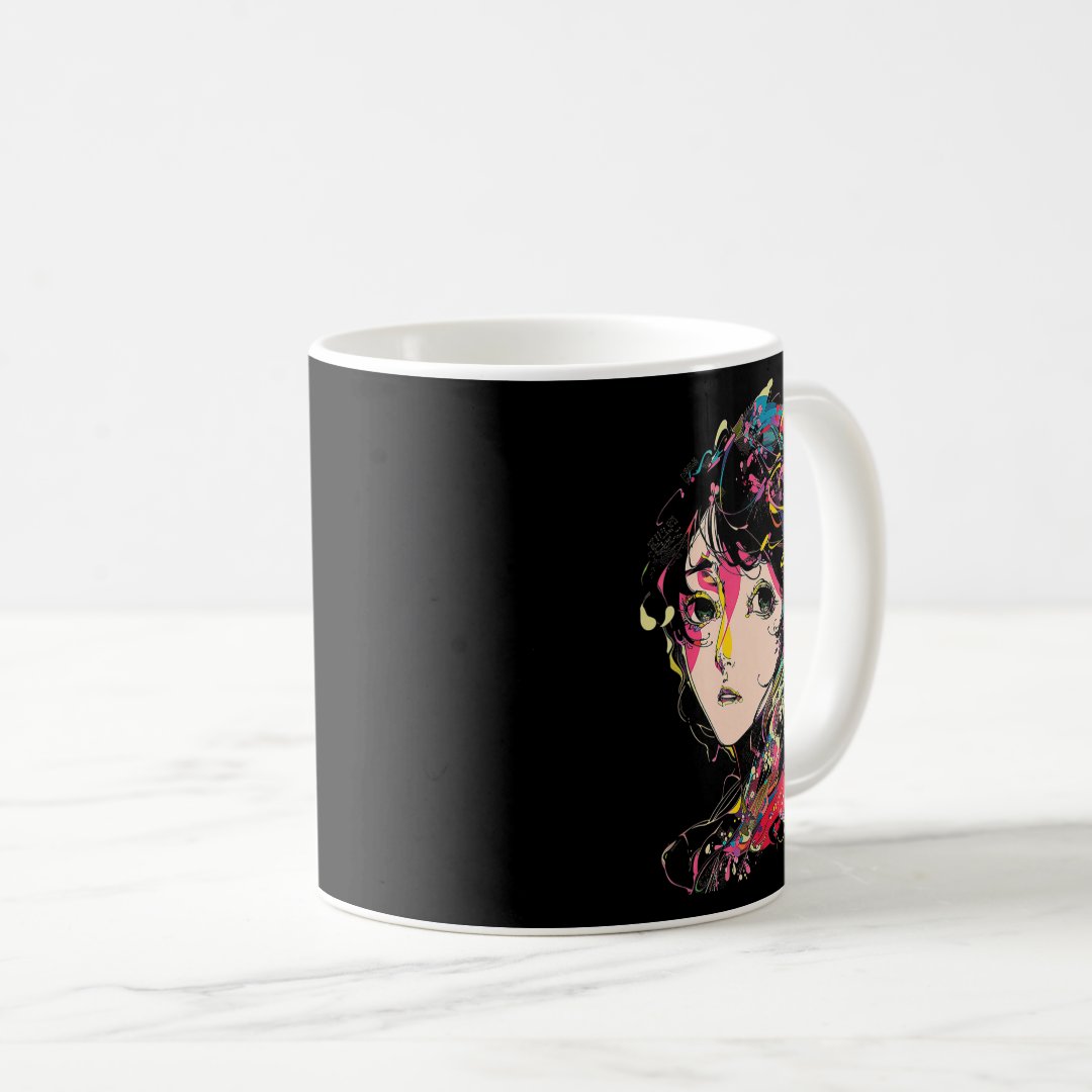 Anime Manga Motif Colourful Illustration Anime 1  Coffee Mug Anime Kupa Bardak Modern Anime Baskılı Kupa